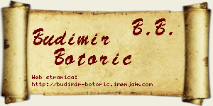 Budimir Botorić vizit kartica